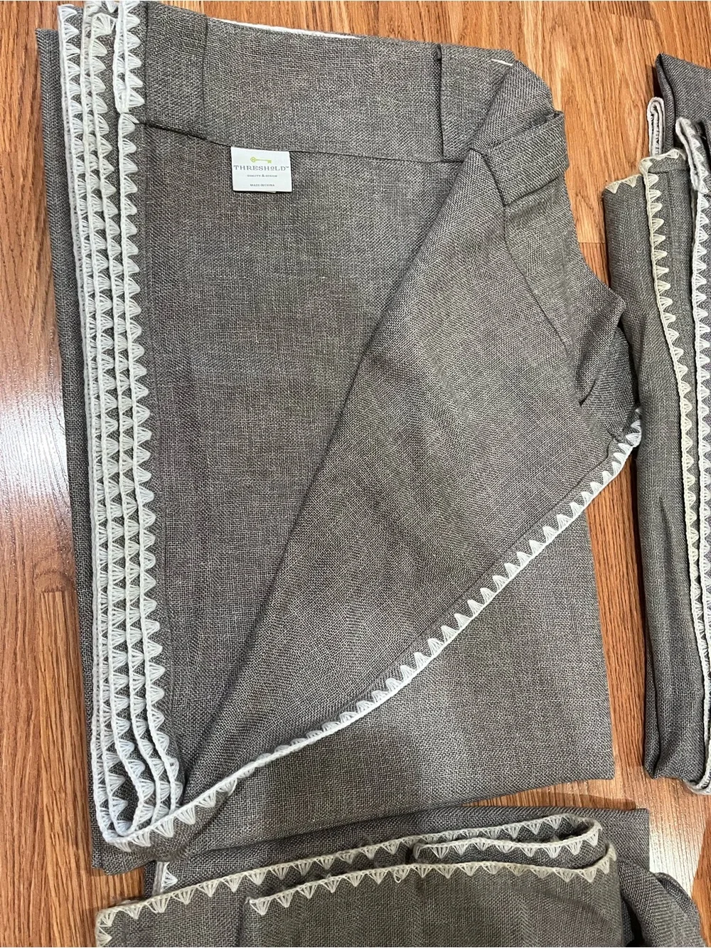 Gray Textured Curtain Panel - 54 x 84